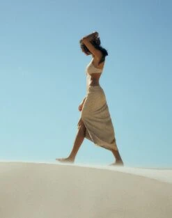 Monica Long Skirt - Matcha -FemmeFab Shop MonicaLongSkirt Life 1