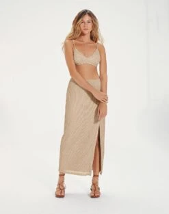 Monica Long Skirt - Matcha -FemmeFab Shop MonicaLongSkirt front ec65cbbb 849d 4045 845c 818438630179
