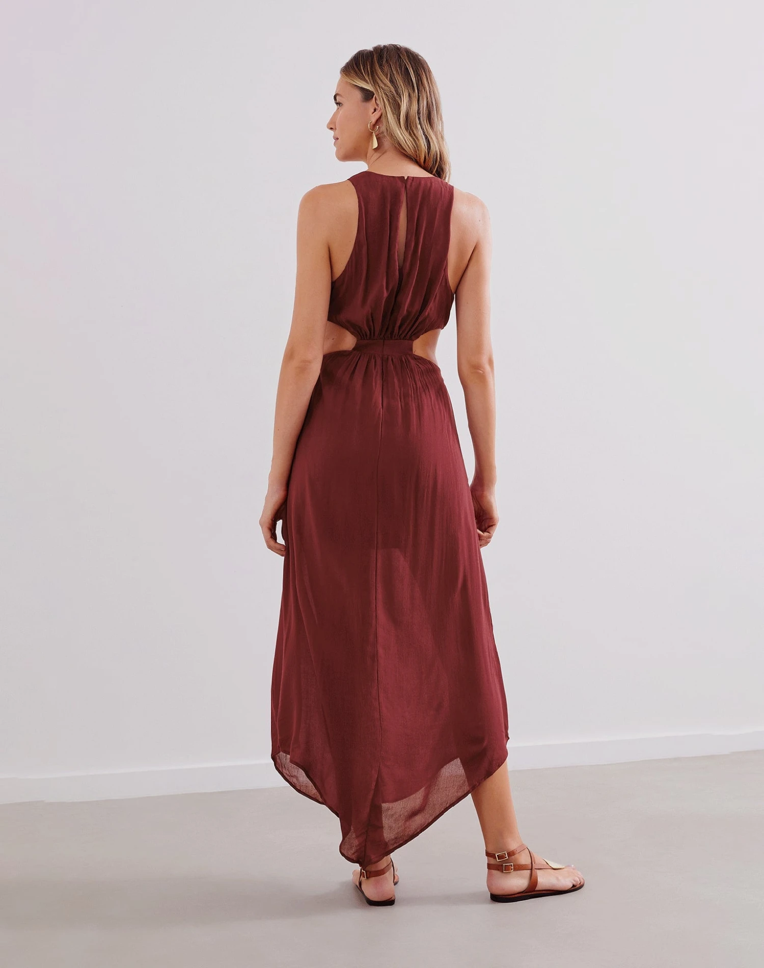 Nayara Long Dress - Cranberry 4 Nayara Long Dress - Cranberry - Image 2