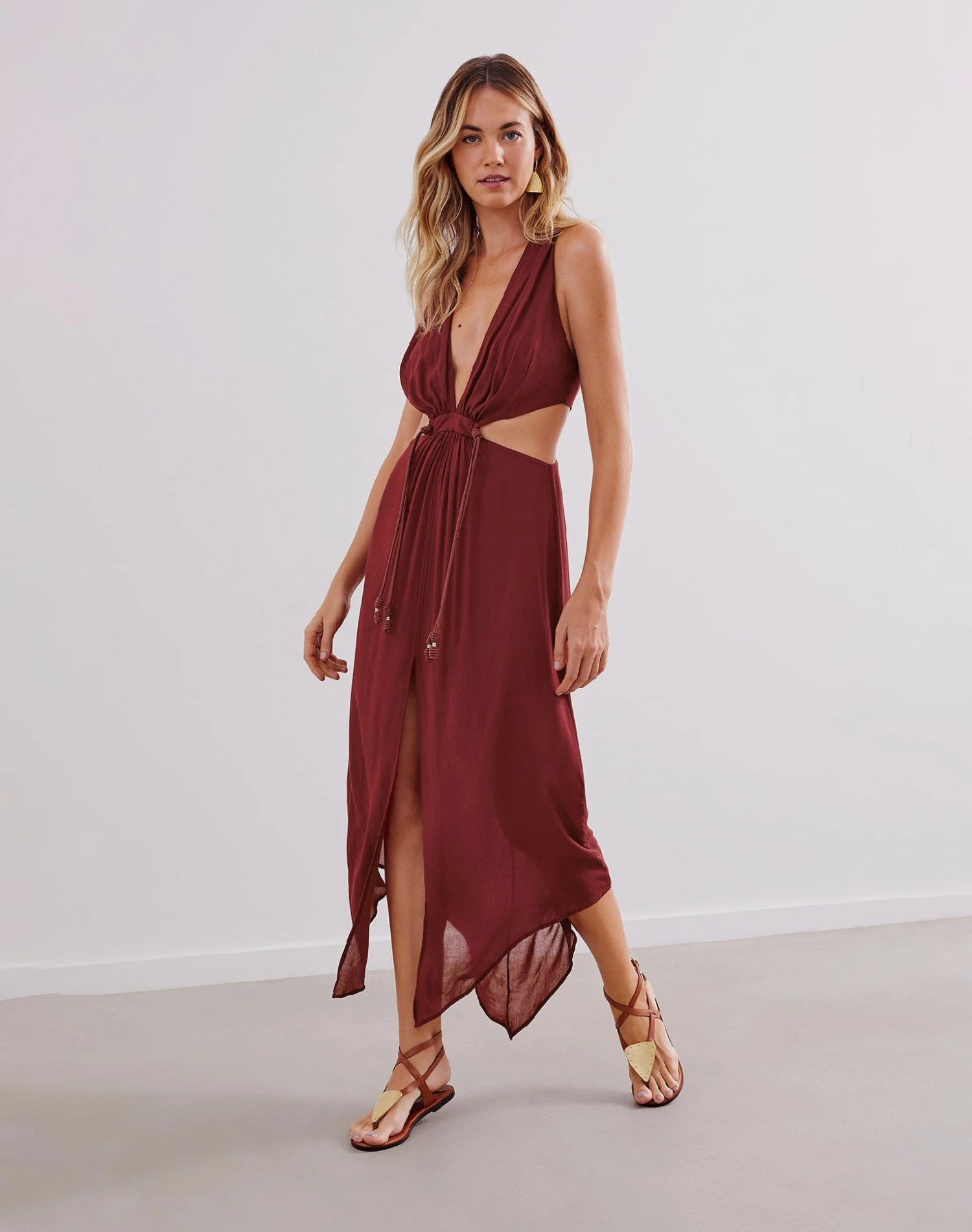 Nayara Long Dress - Cranberry 3 Nayara Long Dress - Cranberry