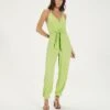 Nelly Jumpsuit - Lime -FemmeFab Shop NellyDetailJumpsuit front
