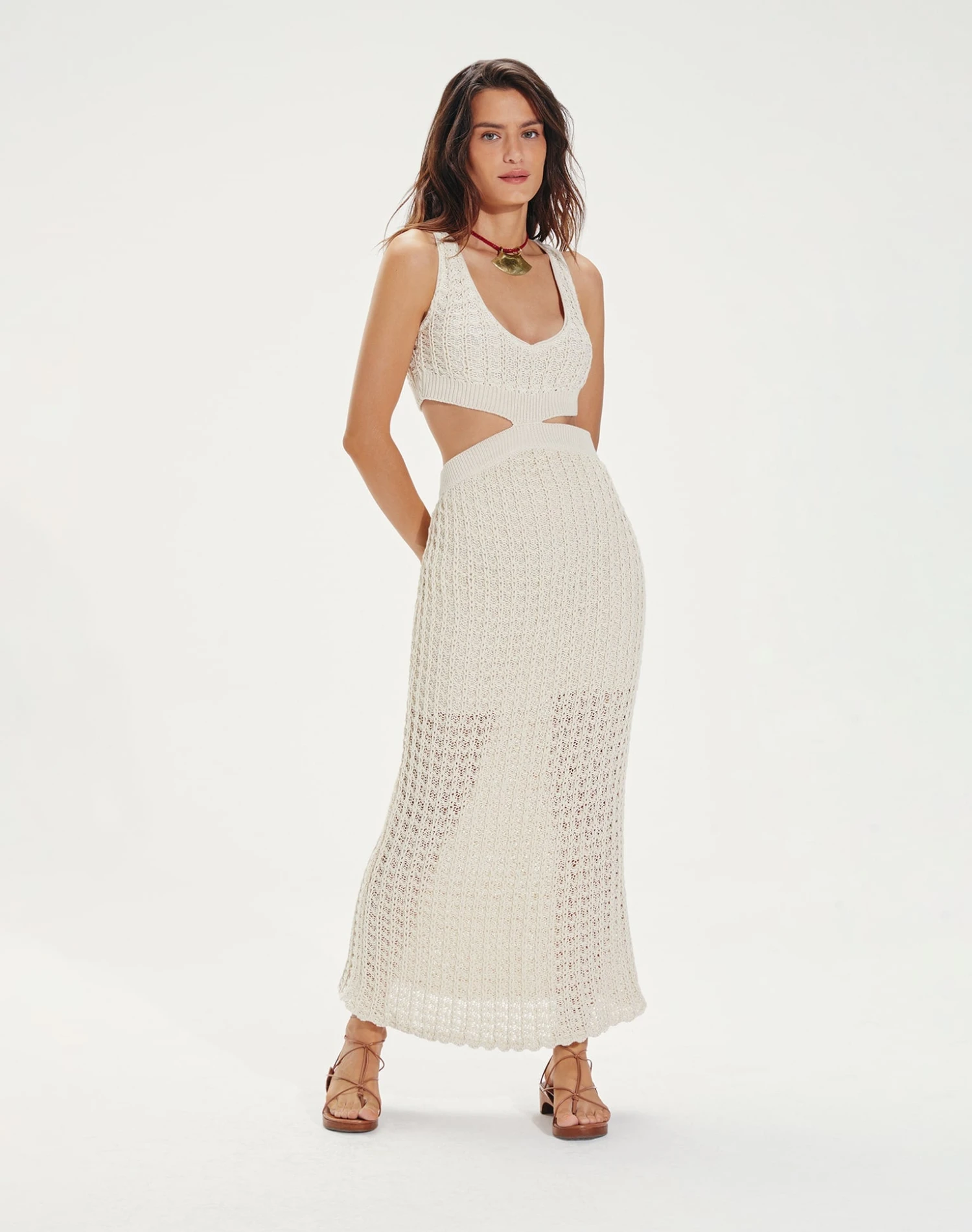 Noa Long Dress - Off White 9 Noa Long Dress - Off White - Image 7