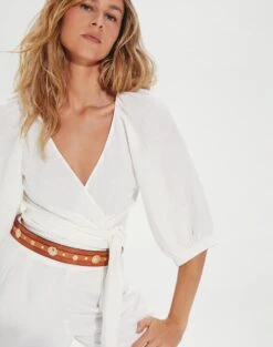 Norman Long Sleeve Blouse - Off White 13 Norman Long Sleeve Blouse - Off White -FemmeFab Shop NormanLongSleeveBlouse detail 1