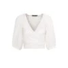 Norman Long Sleeve Blouse - Off White -FemmeFab Shop NormanLongSleeveBlouse flat