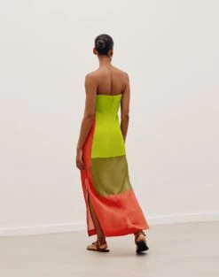 Penelope Long Dress - Wasabi 11 Penelope Long Dress - Wasabi -FemmeFab Shop PENELOPELONGDRESS BACK