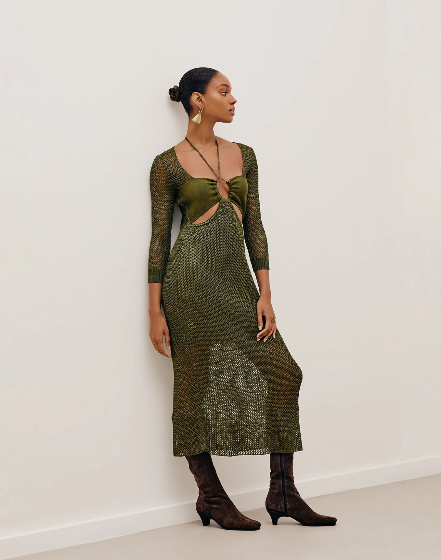 Penny Long Dress - Avocado 3 Penny Long Dress - Avocado