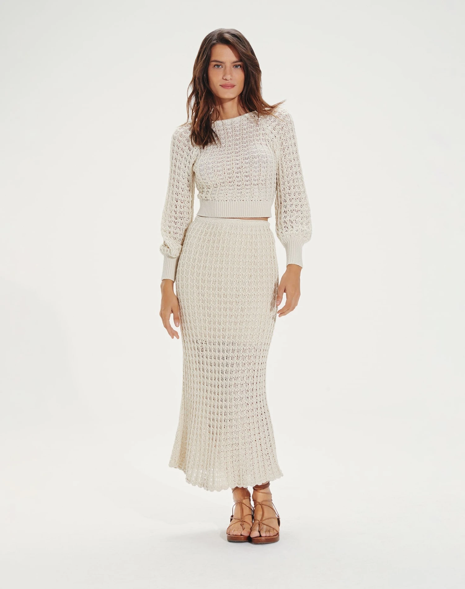 Petra Midi Skirt - Off White 4 Petra Midi Skirt - Off White - Image 2