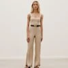 Samy Jumpsuit - Natural 2 Samy Jumpsuit - Natural -FemmeFab Shop SAMYJUMPSUIT FRONT