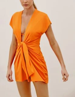 Sasha Short Cover Up - Tangerine 9 Sasha Short Cover Up - Tangerine -FemmeFab Shop SEM REF 5 3