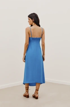 Carrie Midi Dress - Pacific -FemmeFab Shop SEM REF 12 2