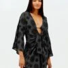 Perola Knot Short Cover Up - Black -FemmeFab Shop SEM REF 4 2 black