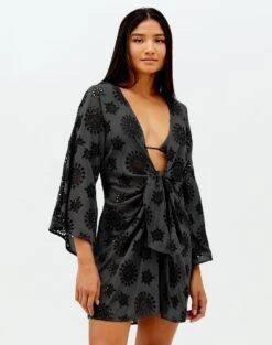 Perola Knot Short Cover Up - Black