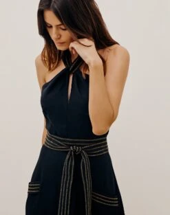 Virginia Midi Dress - Black -FemmeFab Shop SEM REF 7 3