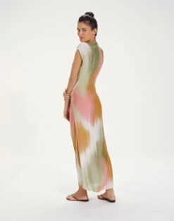 Sasha Long Cover Up - Duala 8 Sasha Long Cover Up - Duala -FemmeFab Shop SashaLongCoverUp back