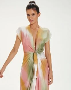 Sasha Long Cover Up - Duala 9 Sasha Long Cover Up - Duala -FemmeFab Shop SashaLongCoverUp detail