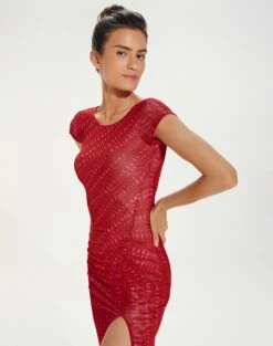 Suzi Midi Dress - Malika 9 Suzi Midi Dress - Malika -FemmeFab Shop SuziMidiDress detail 1