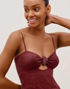 Tuane Jumpsuit - Cranberry 9 Tuane Jumpsuit - Cranberry -FemmeFab Shop TUANEDETAILJUMPSUIT DETAIL