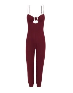 Tuane Jumpsuit - Cranberry 10 Tuane Jumpsuit - Cranberry -FemmeFab Shop TUANEDETAILJUMPSUIT FLAT