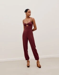 Tuane Jumpsuit - Cranberry