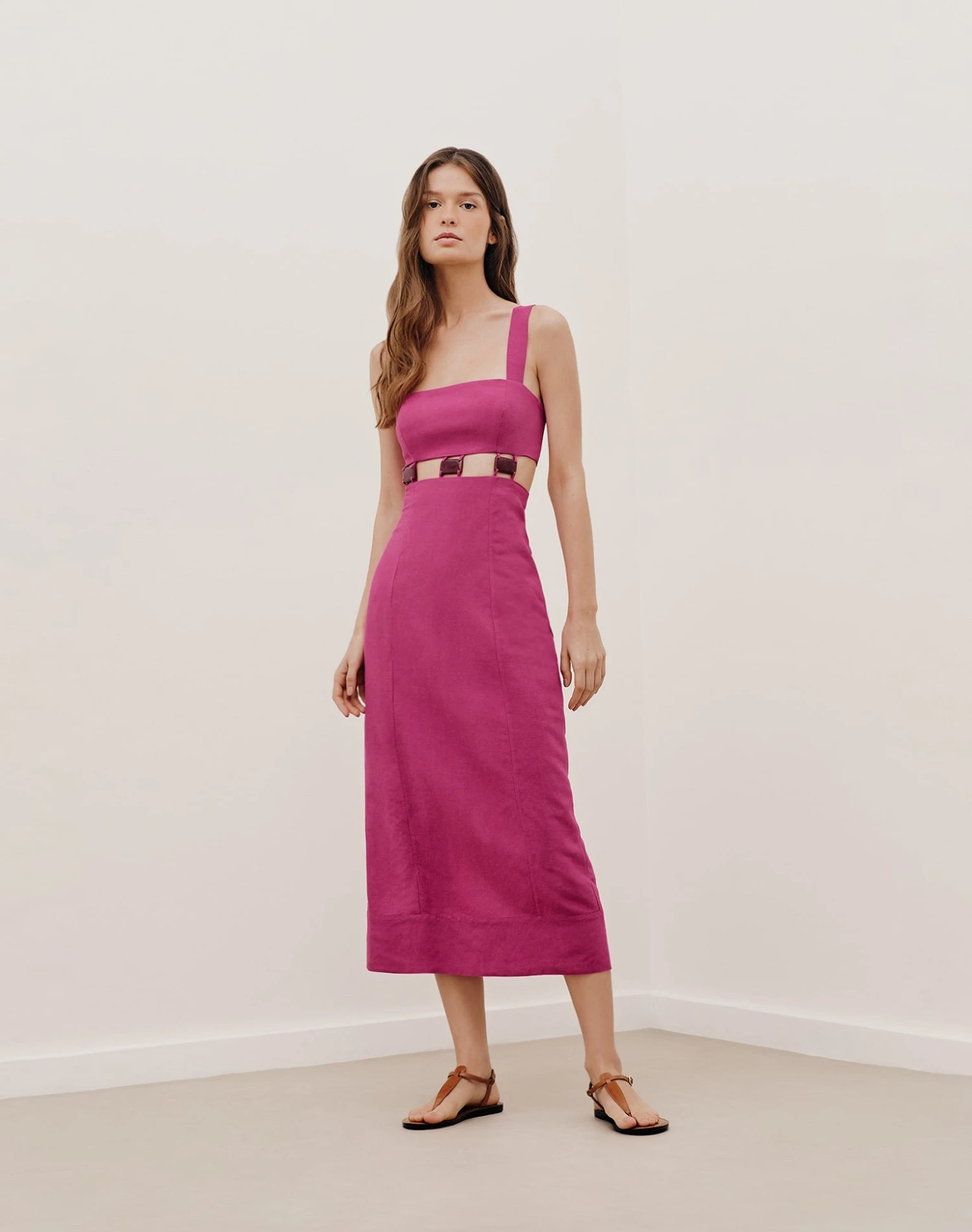 Tuane Midi Dress - Bubblegum 7 Tuane Midi Dress - Bubblegum - Image 5