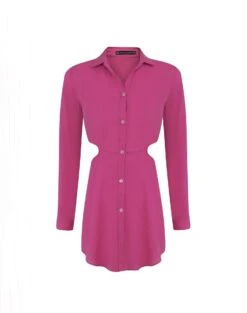 Twiggy Short Cover Up - Bubblegum 12 Twiggy Short Cover Up - Bubblegum -FemmeFab Shop TWIGGYSHORTCOVERUP FLAT