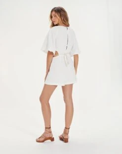 Tanya Detail Mini Jumper - Off White -FemmeFab Shop TanyaDetailMiniJumper back 1