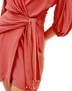 Thami Short Dress - Gojiberry 9 Thami Short Dress - Gojiberry -FemmeFab Shop Thami Detail Short Dress