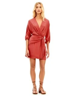 Thami Short Dress - Gojiberry 10 Thami Short Dress - Gojiberry -FemmeFab Shop Thami Detail Short Dress 2