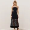 Twiggy Long Dress - Black -FemmeFab Shop TwiggyLongDress front 1