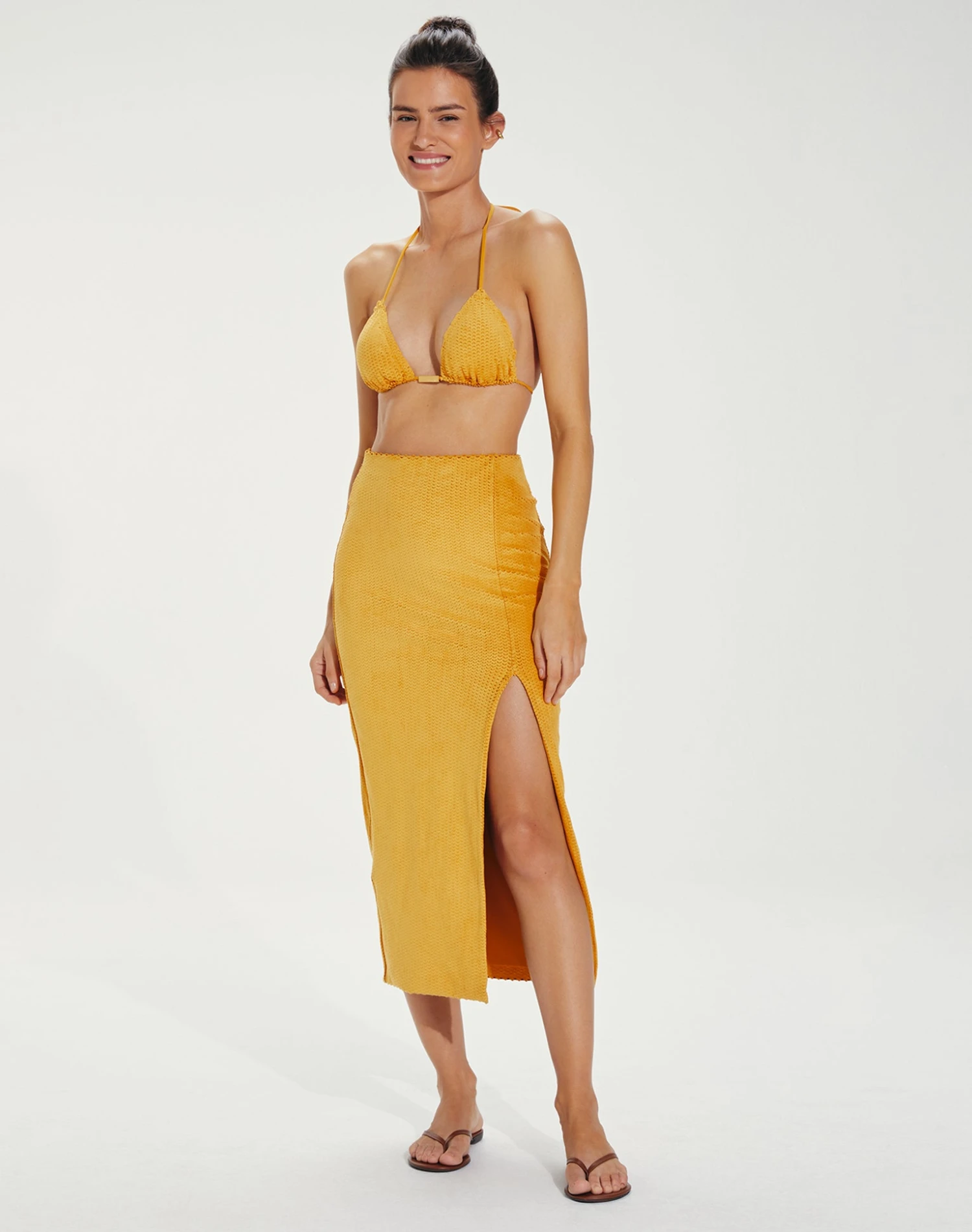 Scales Luiza Midi Skirt - Mustard 4 Scales Luiza Midi Skirt - Mustard - Image 2