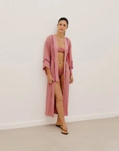 Anni Detail Long Cover Up - Duchese -FemmeFab Shop VC236005 COR 1