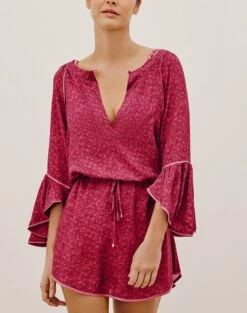 Layla Short Cover Up - Gya Lotus -FemmeFab Shop VC236007 COR 3copiar