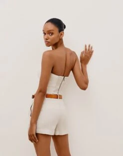 Victoria Shorts - Natural -FemmeFab Shop VICTORIASHORT BACK