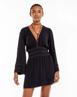 Lara Mini Dress - Black