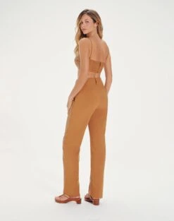 Valentina Pants - Toffee 12 Valentina Pants - Toffee -FemmeFab Shop ValentinaPants back