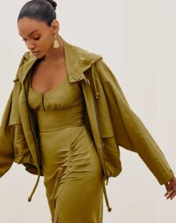 Yoko Jacket - Avocado -FemmeFab Shop YOKOJACKET DETAIL 1 c68a43e4 d5a1 48ec a84d 7dee8f1038a4