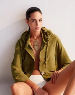 Yoko Jacket - Avocado -FemmeFab Shop YOKOJACKET LIFE 1