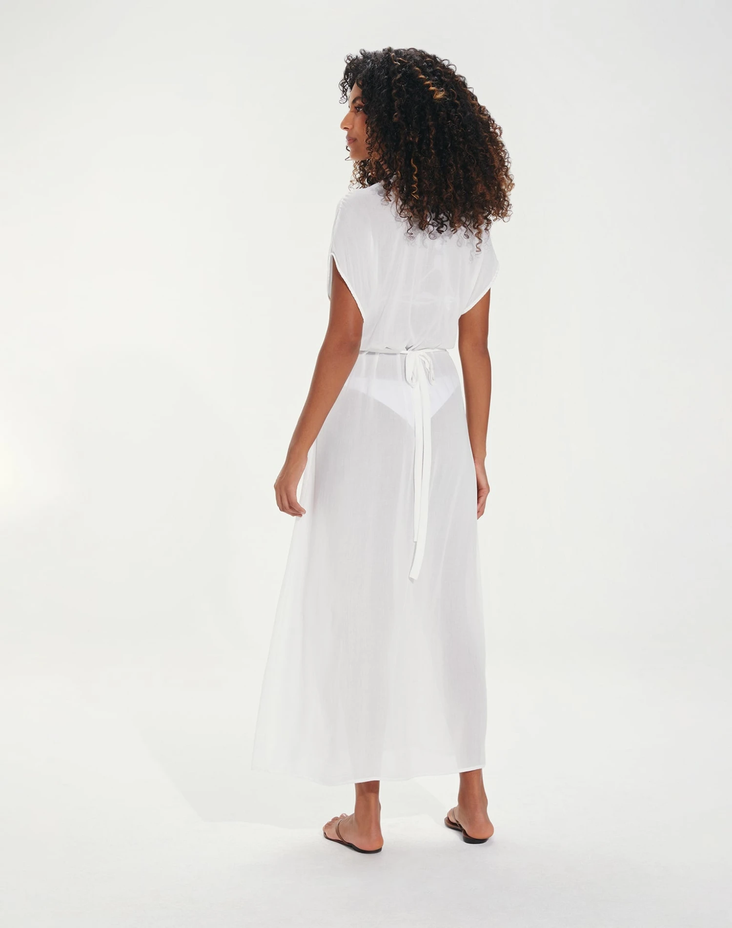 Yara Detail Long Cover Up - Off White 4 Yara Detail Long Cover Up - Off White - Image 2