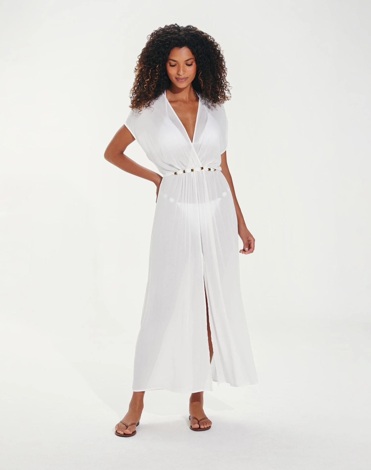 Yara Detail Long Cover Up - Off White 7 Yara Detail Long Cover Up - Off White - Image 5