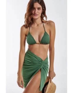 Karen Mini Pareo Skirt - Bamboo -FemmeFab Shop bamboo karen skirt 2