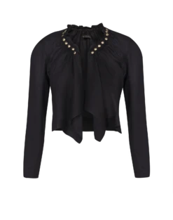 Betty Coat - Black 16 Betty Coat - Black -FemmeFab Shop black betty coat flat