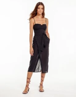 Yasmin Midi Dress - Black