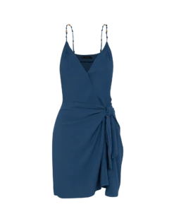 Gisa Short Dress - Blue Grey 12 Gisa Short Dress - Blue Grey -FemmeFab Shop blue gray gisa dress flat