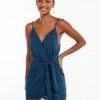 Gisa Short Dress - Blue Grey 1 Gisa Short Dress - Blue Grey -FemmeFab Shop blue gray gisa dress 1