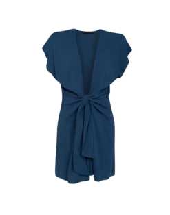 Sasha Short Cover Up - Blue Grey 7 Sasha Short Cover Up - Blue Grey -FemmeFab Shop blue gray sasha coverup flat