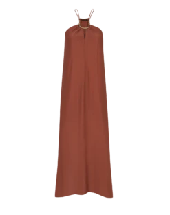 Emily Long Dress - Camel -FemmeFab Shop camel emily dress flat