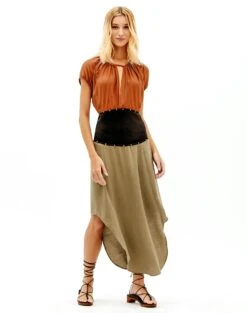 Flavia Midi Dress - Camel