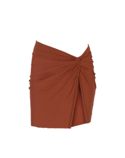 Karen Mini Pareo Skirt - Camel -FemmeFab Shop camel karen skir flat