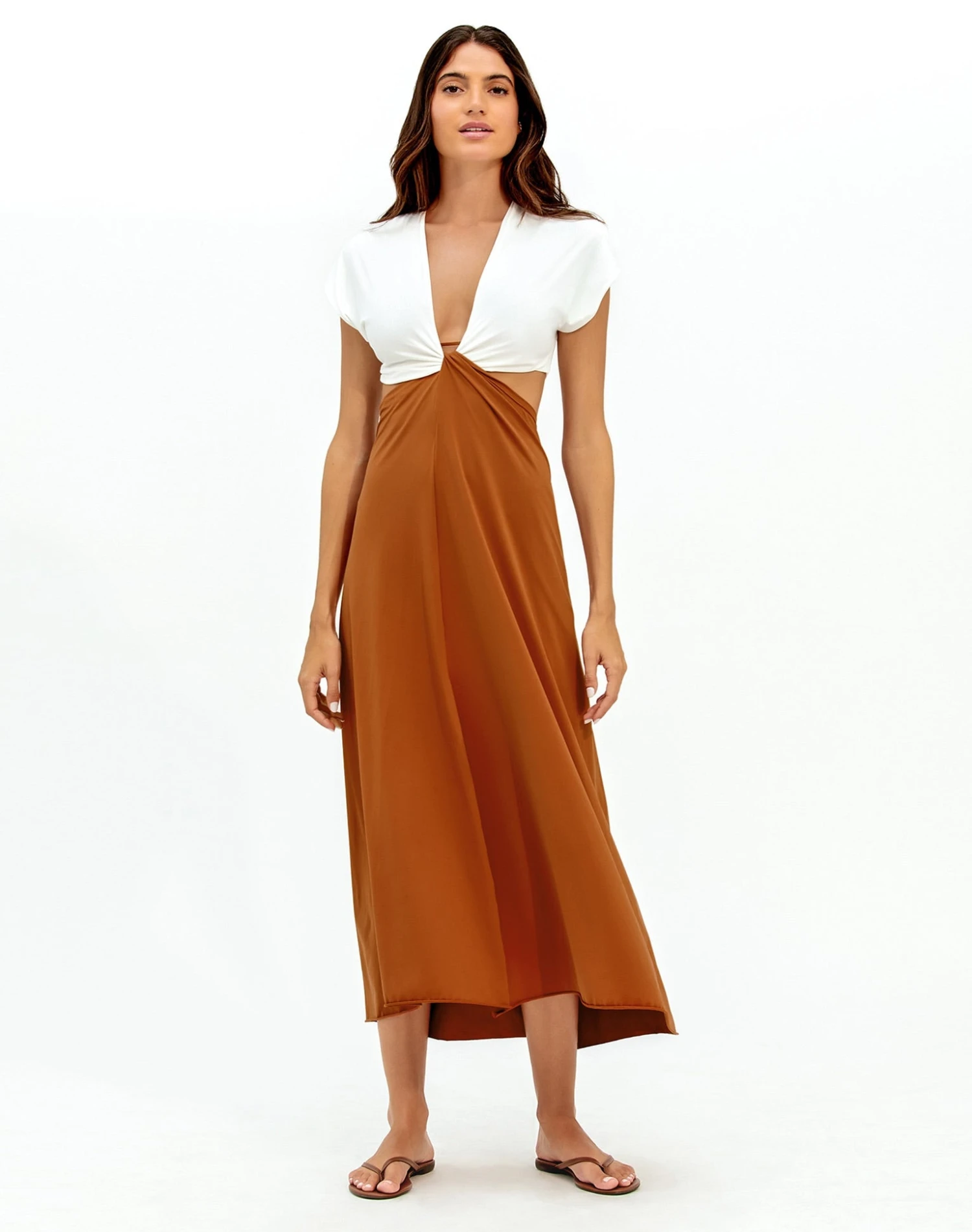 Loop Midi Cover Up - Camel 3 Loop Midi Cover Up - Camel