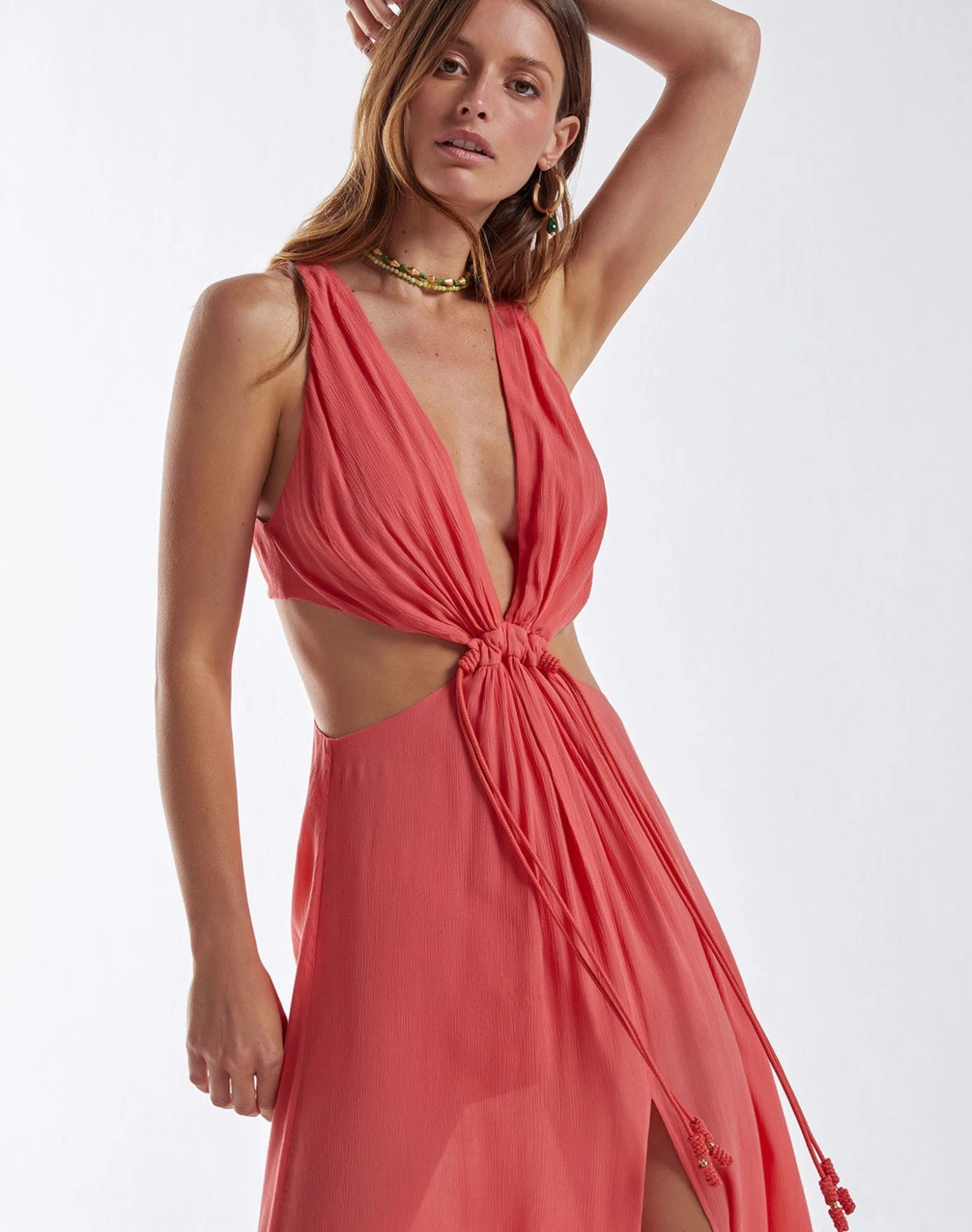 Nayara Detail Long Dress (final Sale) - Chilli 6 Nayara Detail Long Dress (final Sale) - Chilli - Image 4